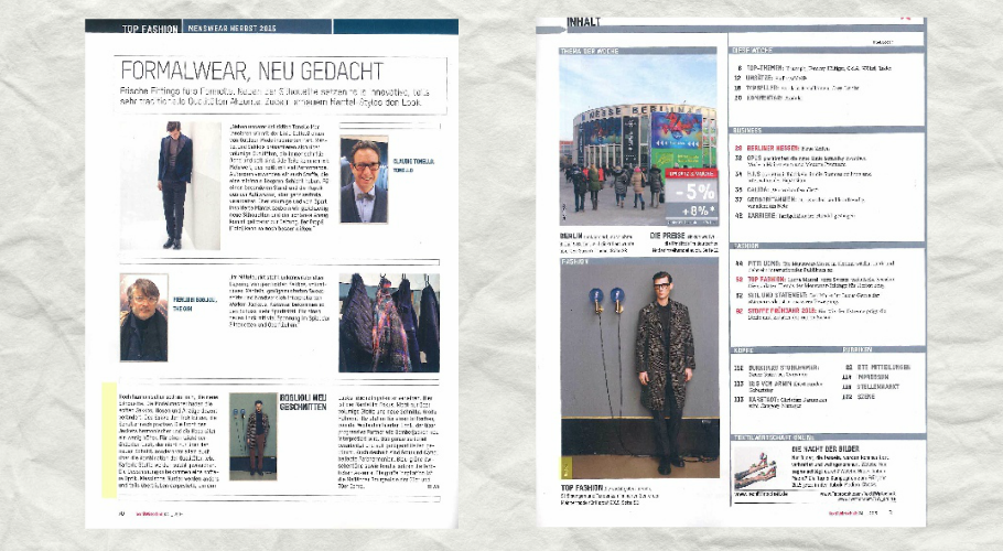Articolo su magazine tedesco su Tonello