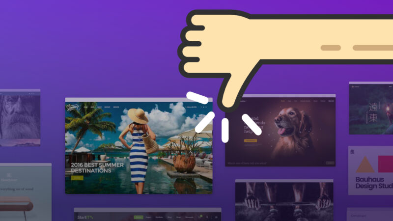 Temi WordPress sconsigliati