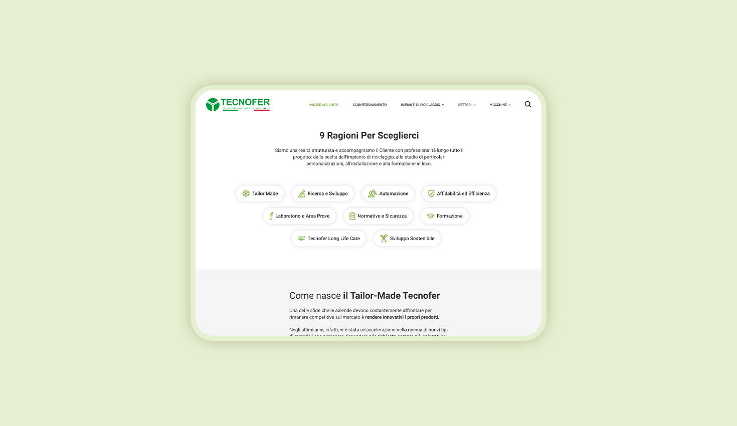 Tecnofer Gestione contenuti