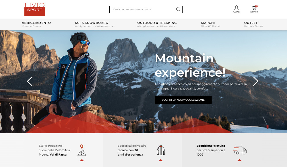 liviosport-commerce-homepage